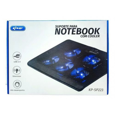 Base Pad Com 5 Coolers Para Notebook Laptop
