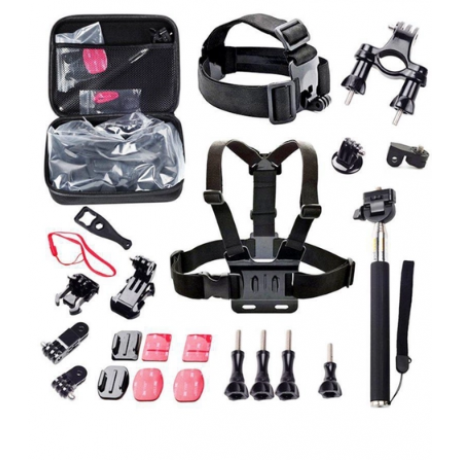 Kit de Acessórios Variados para Câmeras Sport 602-Shopping OI BH