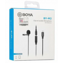 Microfone de Lapela Boya BY-M2 para Celular IOS - Shopping OI BH
