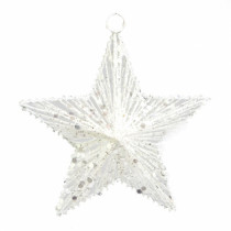 Ponteira De Árvore Estrela Branca C/ Glitter - Shopping Oi BH