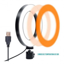 Kit Ring light 14" Polegadas + tripé 2m + controle e fonte