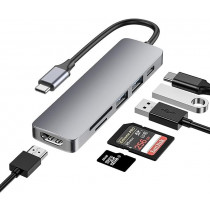 Hub USB adaptador 6 em 1