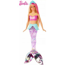 Barbie Sereia Brilhante Luzes Arco-íris Calda Articulada
