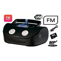 Som Portátil Multilaser Rádio Fm Mp3 Digital Bivolt Usb