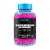 Colágeno Hidrolisado com vitamina C – 120 cápsulas Age - Shopping OI BH