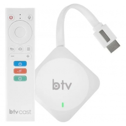 Tv Box BTV Cast Wifi 5G 2GB RAM 8GB ROM, 4K Android 9.0 Lançamento 2021