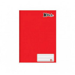 Caderno Brochura Capa Dura 48 Folhas - X-write-Vermelho