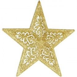 Enfeite De Natal Estrela Filigrana Glitter 15cm 