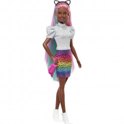 Barbie Negra Cabelo Colorido Raspado Muda De Cor - Mattel