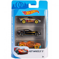 Kit com 3 Carros Colecionáveis Sortidos Hot Wheels Mattel