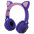 Headphone Fone Bluetooth Com LED Orelha de Gato Estéreo